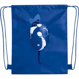 Kissa Foldable Drawstring Bag Blue Open
